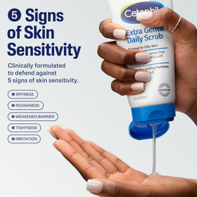Cetaphil Extra Gentle Daily Face Scrub, Exfoliates & Cleanses, Sensitive Skin, 6 fl oz