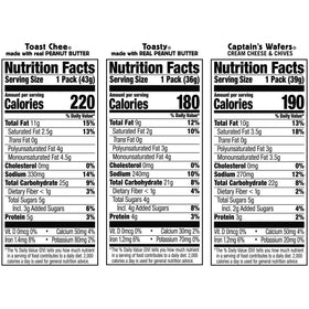 Lance Sandwich Crackers, Variety Pack, 3 Flavors, 10 Individually Wrapped Packs, 6 Sandwiches Each