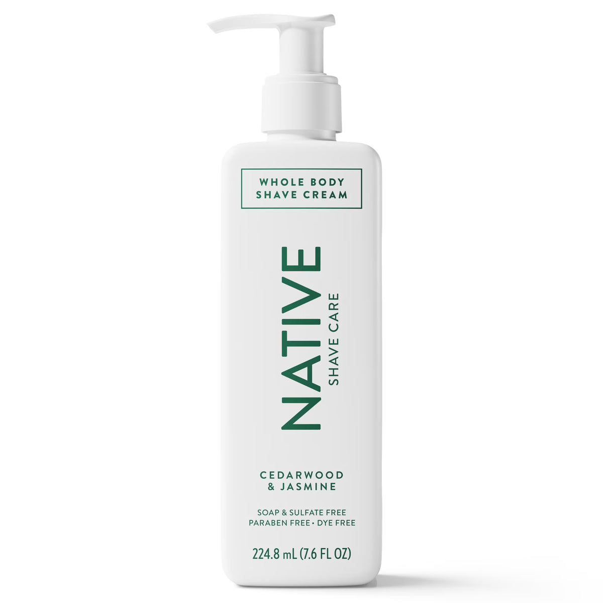 Native Shave Cream for Face & Body, Cedarwood & Jasmine 7.6 fl oz