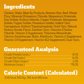 Pedigree Chopped Ground Dinner Wet Dog Food With Beef, Canned Dog Food, 13.2 oz. Cans, 12 Count