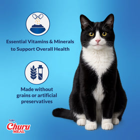 INABA Churu Meal Chowder Adult Wet Cat Food, 2.29 oz cup, 12-count, Chicken Variety Pack