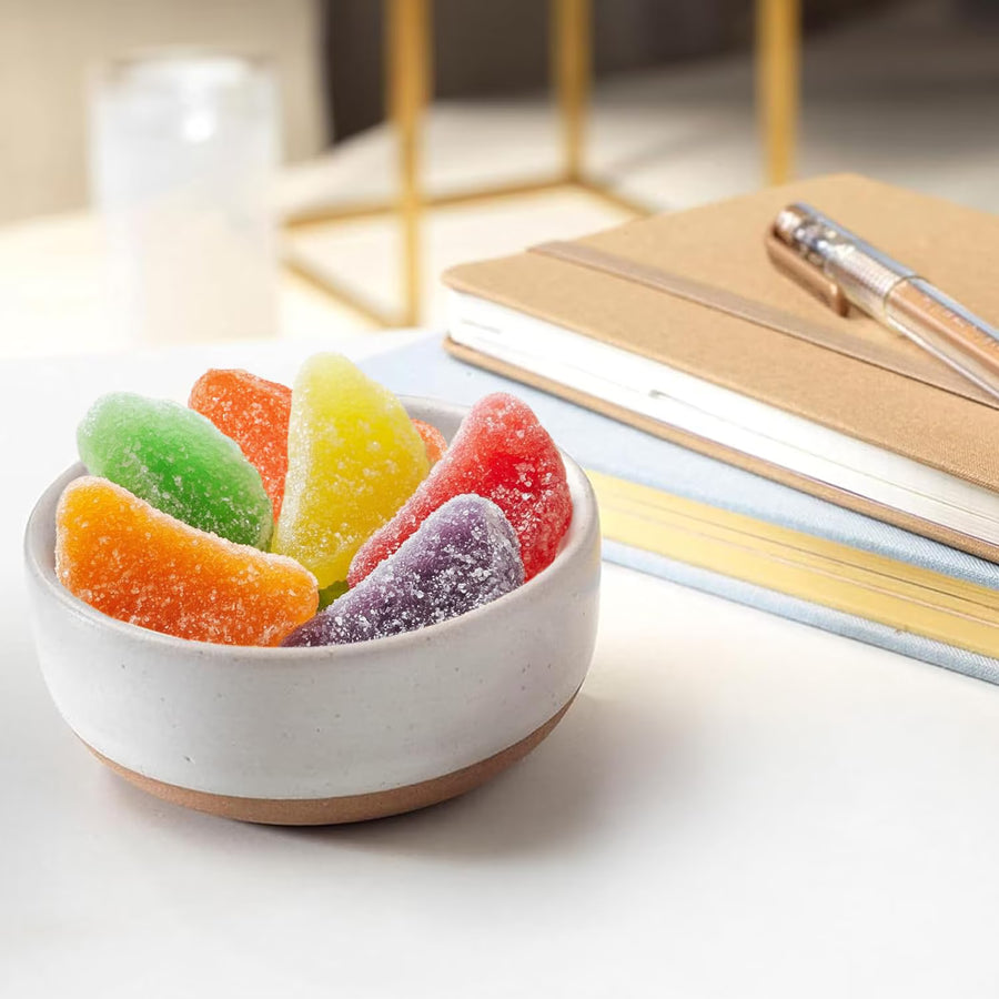 Bulk Fruit Slices Jelly Candy, Assorted Soft & Chewy Sugar-Coated Gummi Candy For Parties, Classroom candies & Treats - 2 Pound Bag