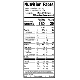 Great Value Extra Butter Flavored Microwave Popcorn, 2.55 oz, 12 Count