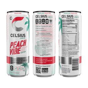 CELSIUS Sparkling Vibe Variety Pack, Functional Energy Drink 12 fl oz (Pack of 12)