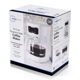 Mainstays 12-Cup Black Programmable Drip Coffee Maker
