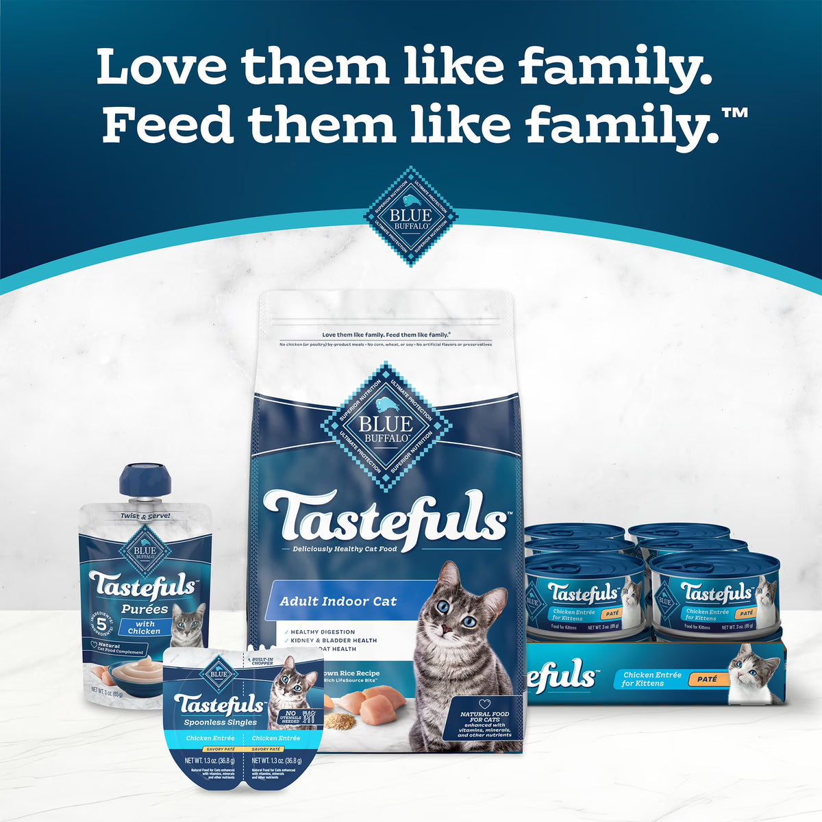Blue Buffalo Tastefuls Flaked Wet Cat Food 3-Flavor Variety Pack, 3-oz. (12ct, 4 of Each)