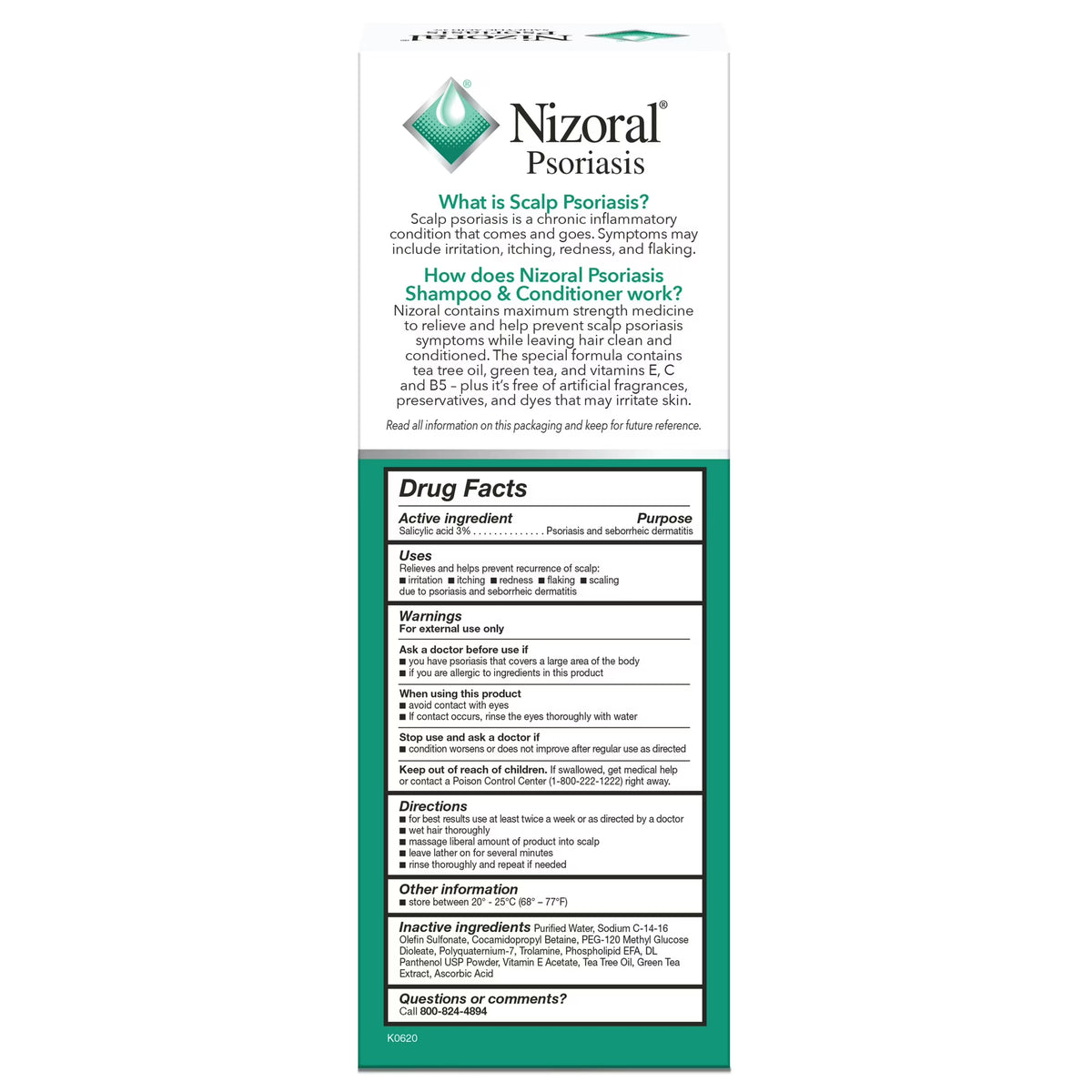 Nizoral Scalp Psoriasis Shampoo & Conditioner, All Hair Types, 11 oz