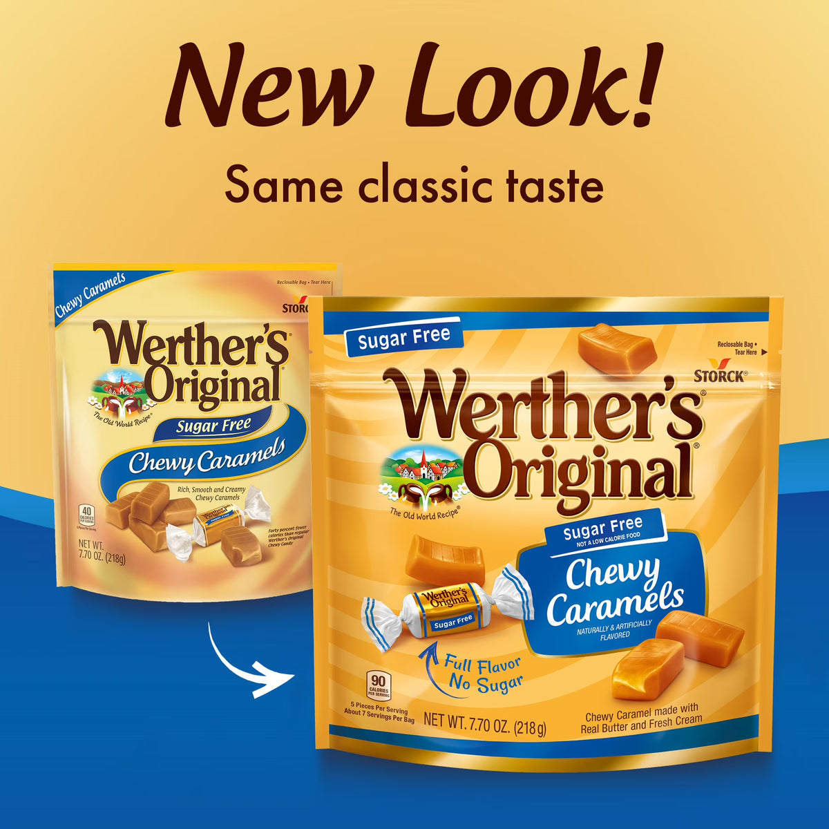 Werther's Original Chewy Sugar Free Caramel Candy 7.7 oz