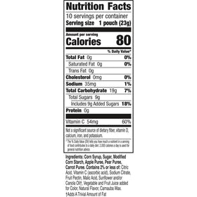 Mott's Fruit Flavored Snacks, Assorted Fruit, Gluten Free Snack, 10 Count, 8 oz