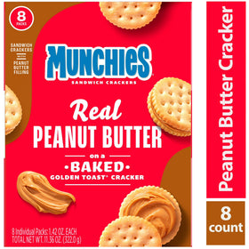 Munchies Real Peanut Butter Baked Golden Toast Sandwich Crackers, 11.36 oz