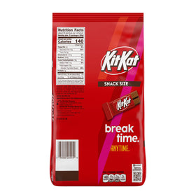 Kit Kat Milk Chocolate Wafer Snack Size Candy, Bag 32.34 oz, 66 Pieces