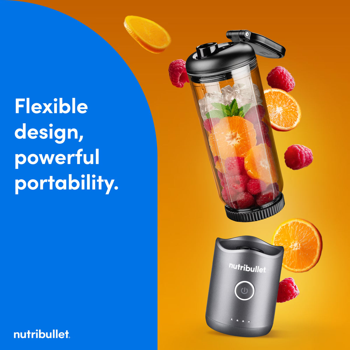 nutribullet Flex portable blender NBPB10200, Gunmetal, 20oz