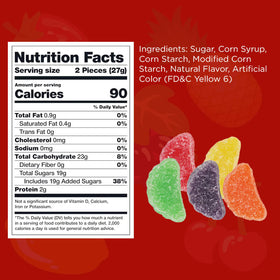 Bulk Fruit Slices Jelly Candy, Assorted Soft & Chewy Sugar-Coated Gummi Candy For Parties, Classroom candies & Treats - 2 Pound Bag