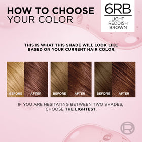 L'Oreal Paris Excellence Creme Permanent Hair Color, Triple Care, 6RB Light Reddish Brown, 1 kit