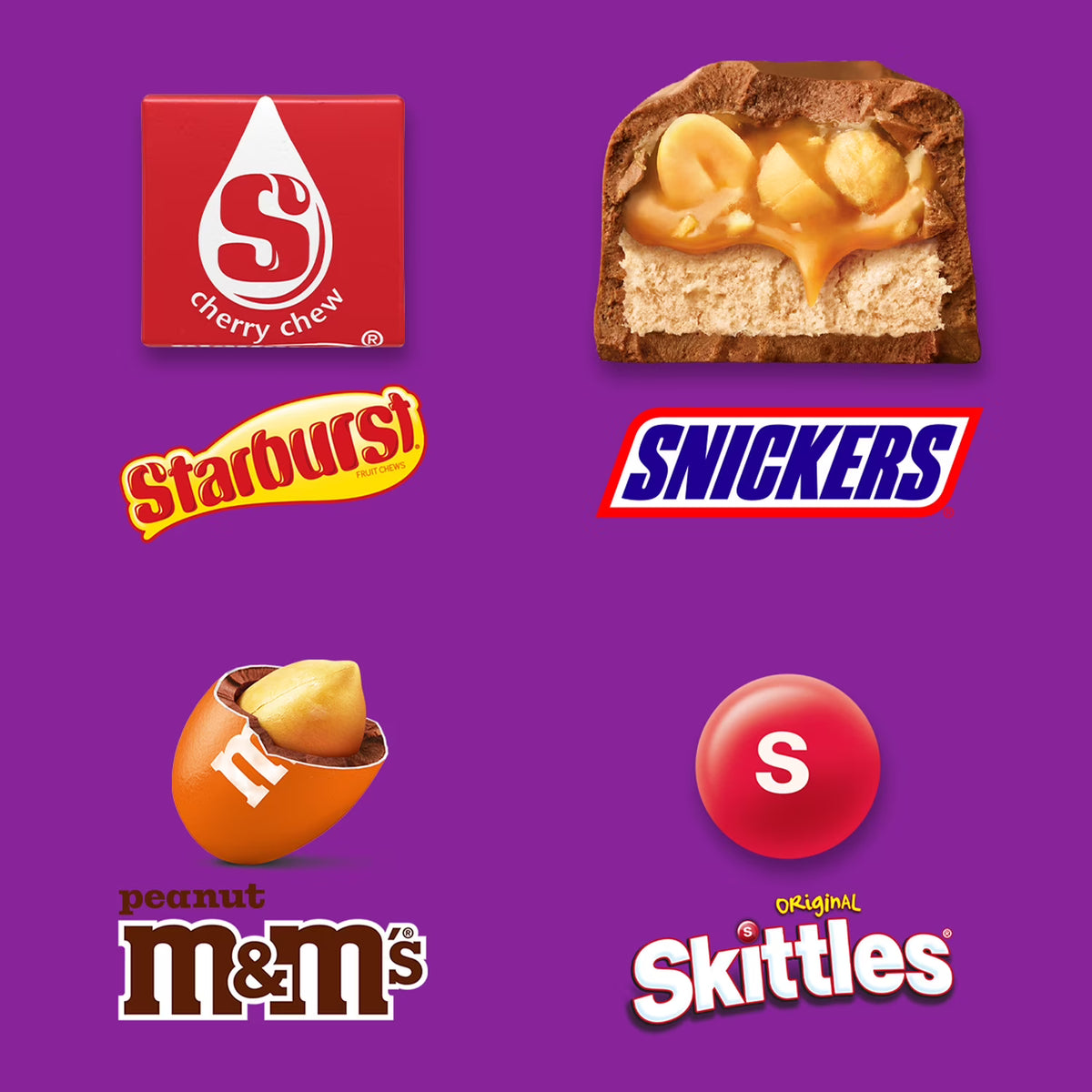 M&M's, Snickers, Skittles & Starburst Fun Size Candy, Party Size - 19.44 oz Bag