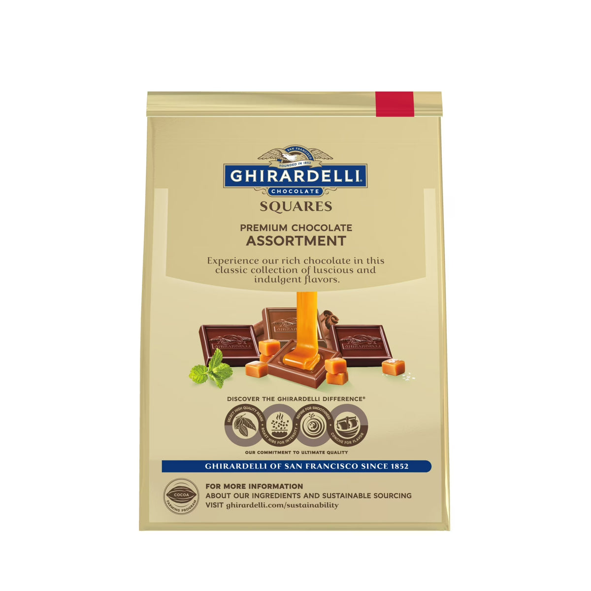 GHIRARDELLI Premium Chocolate Assortment SQUARES, 12.5 oz Bag