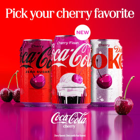 Coca-Cola Cherry Soda Pop Mini Cans, 7.5 fl oz, 6 Pack