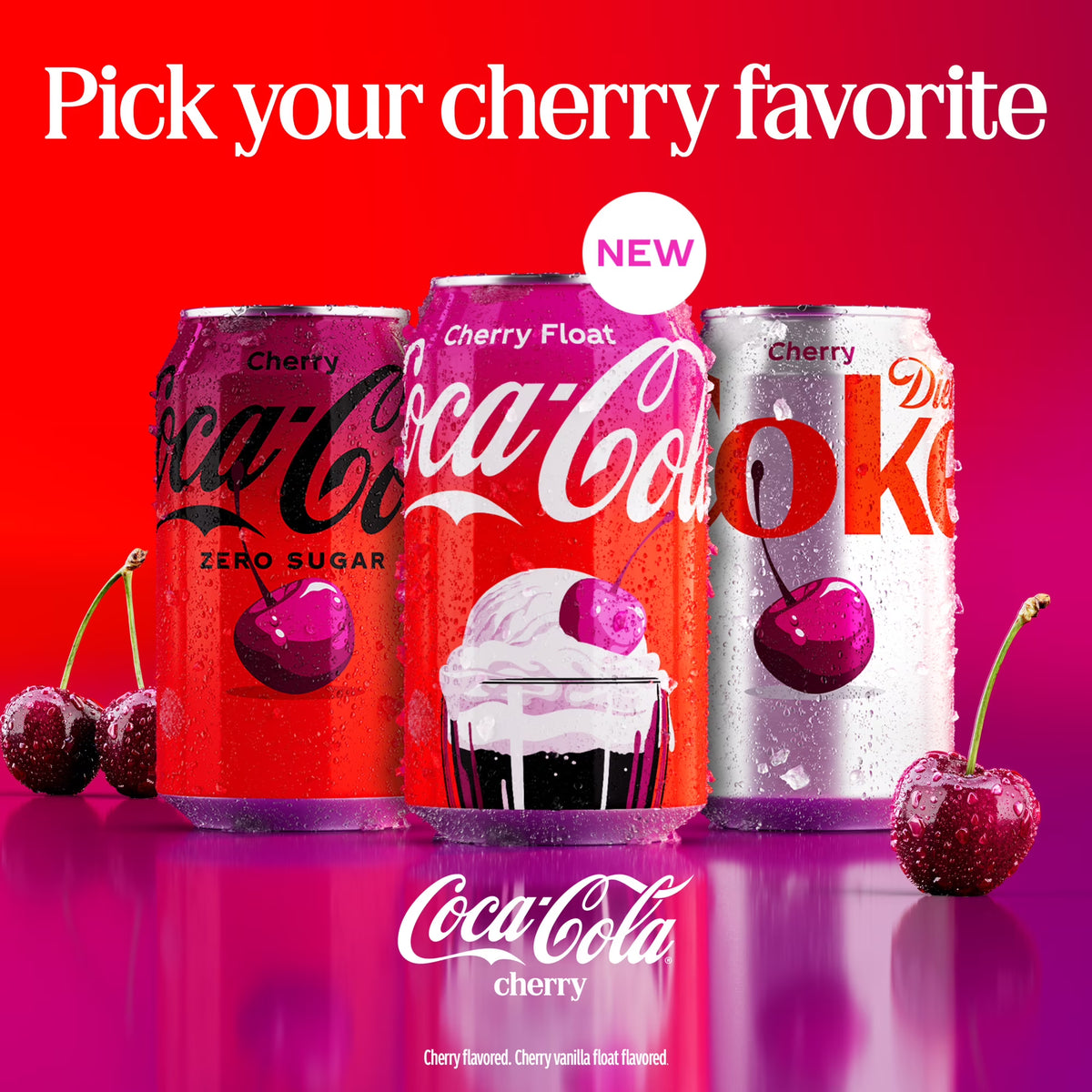 Coca-Cola Cherry Soda Pop Cans, 12 fl oz, 24 Pack