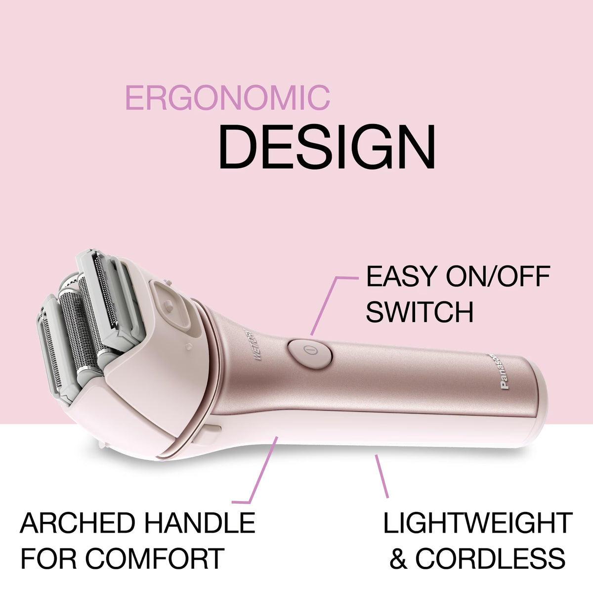 Panasonic ES-WWL8A 4-Blade Electric Shaver for Women with Bikini Trimmer and Wet/Dry Function