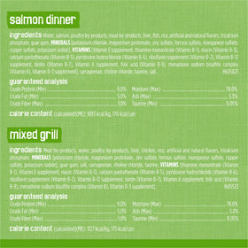 Purina Friskies Wet Cat Food Pate Variety Pack Salmon Dinner, Turkey and Giblets Dinner and Mixed Grill, 5.5 oz.