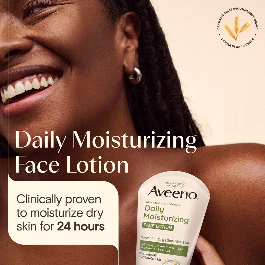 Aveeno Daily Moisturizing Face Lotion with Oat for Dry Skin, 5 fl oz