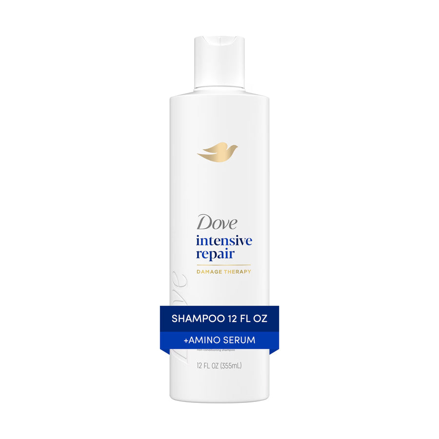 Dove Shampoo for Damaged Hair Intensive Repair with Bio-Protein Care Technology and Amino Serum, 12 Fl Oz