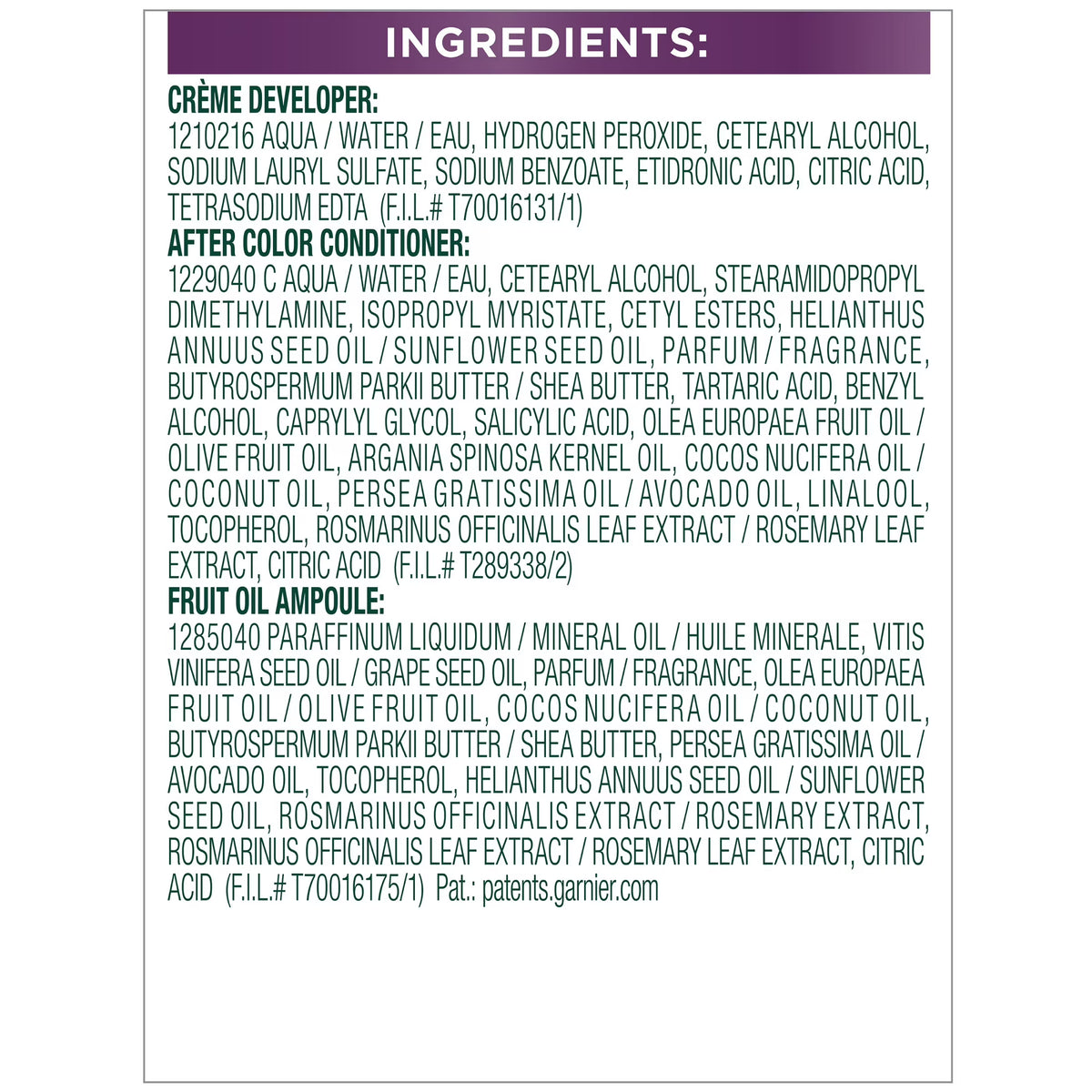 Garnier Nutrisse Ultra Nourishing Unisex Hair Color Highlights Creme, V2 Dark Intense Violet, 1 Kit