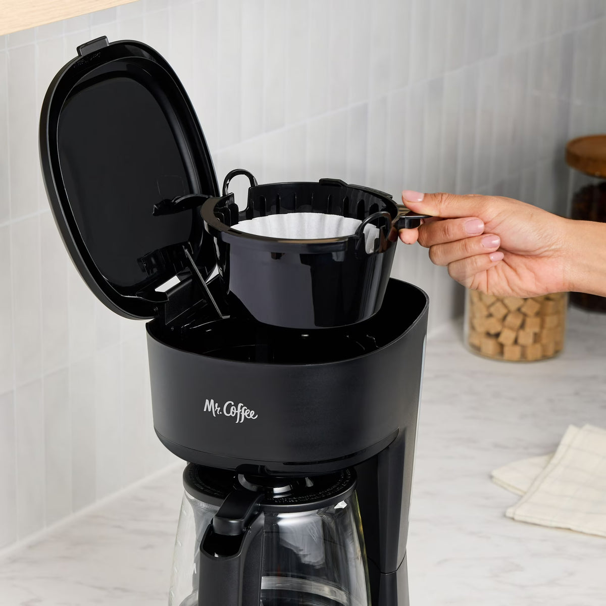 Mr. Coffee Programmable Coffee Maker, 12-Cup Coffee Maker, Black