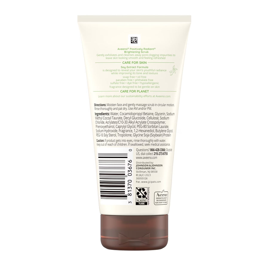 Aveeno Positively Radiant Skin Brightening Exfoliating Daily Face Scrub, 5 oz