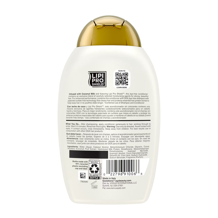 OGX Nourishing + Coconut Milk Moisturizing Hair Conditioner, 13 fl. oz