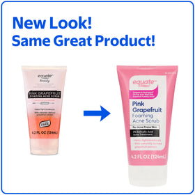 Equate Pink Grapefruit Foaming Acne Scrub, 4.2 fl oz