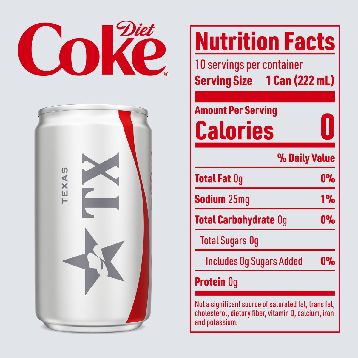 Diet Coke Soda Pop Fridge Pack Mini Cans, 7.5 fl oz, 10 Pack