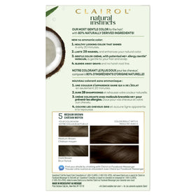 Clairol Natural Instincts Demi-Permanent Hair Color Crème 5 Medium Brown, 1 Application