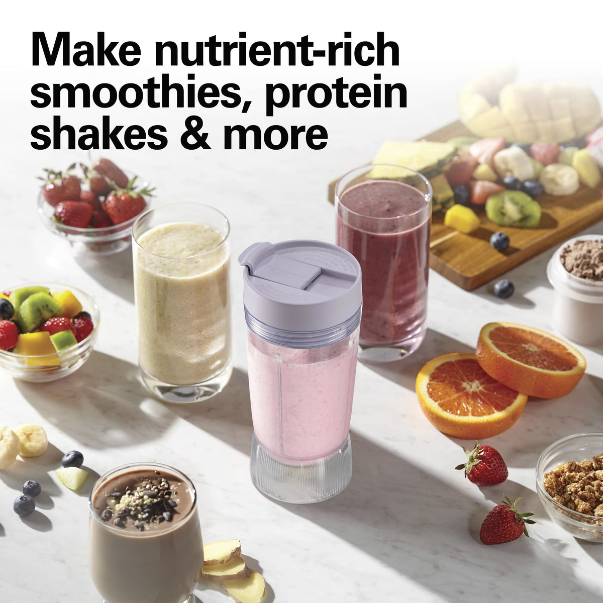 Hamilton Beach® Personal Blender with Leak-Proof Travel Lid, Light Purple