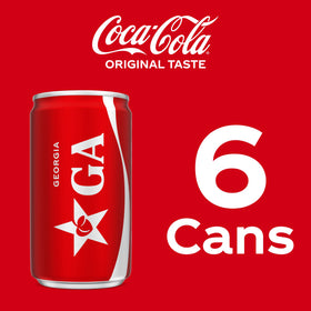 Coca-Cola Soda Pop Mini Cans, 7.5 fl oz, 6 Pack