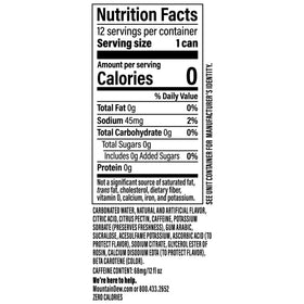 Dirty Mountain Dew Cream Soda Dew Zero Sugar Soda Pop, 12 fl oz cans, 12 pack