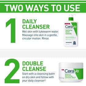 CeraVe Hydrating Facial Cleanser for Normal to Dry Skin, Daily Face Wash for Dryness, 16 fl oz