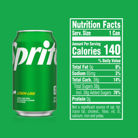 Sprite Lemon-Lime Caffeine Free Soda Pop Cans, 12 fl oz, 24 Pack