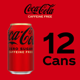 Coca-Cola Zero Sugar Caffeine-Free Soda Pop Fridge Pack Cans, 12 fl oz, 12 Pack