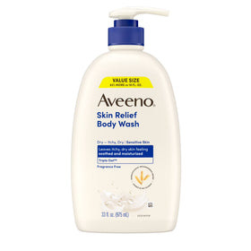 Aveeno Skin Relief Body Wash, Fragrance-Free, Value Size 33 Fl oz