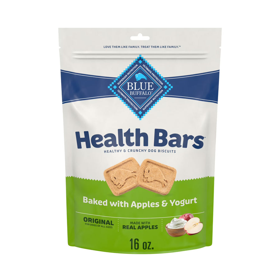 Blue Buffalo Health Bars Crunchy Dog Biscuits, Apples & Yogurt, 16-oz. Bag