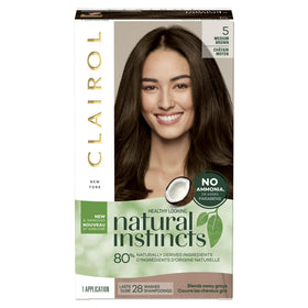 Clairol Natural Instincts Demi-Permanent Hair Color Crème 5 Medium Brown, 1 Application