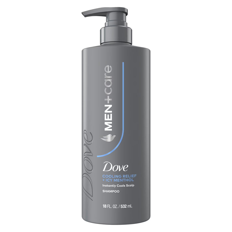 Dove Men+Care Shampoo for Instantly Cools Scalp Cooling Relief with Icy Menthol, 18 fl oz 1 Count