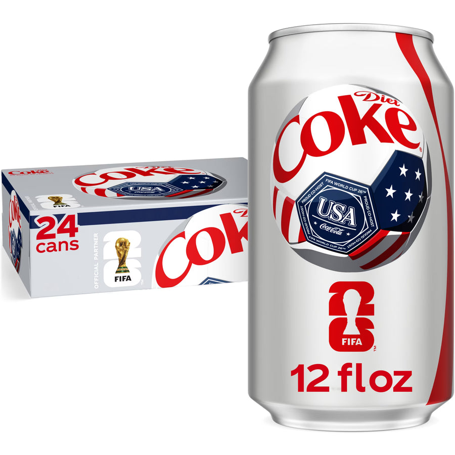 Diet Coke Soda Pop Cans, 12 fl oz, 24 Pack