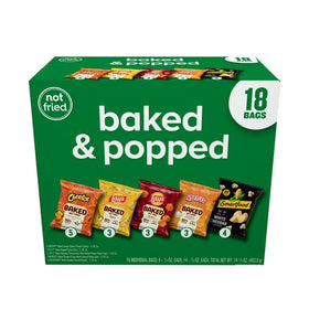 Frito-Lay Baked and Popped Mix Variety pack Snack Chips, 18 Count Multipack