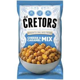 G.H. Cretors Handcrafted Small-Batch Cheese & Caramel Popcorn Mix, 7.5 oz, Gluten-Free Snack