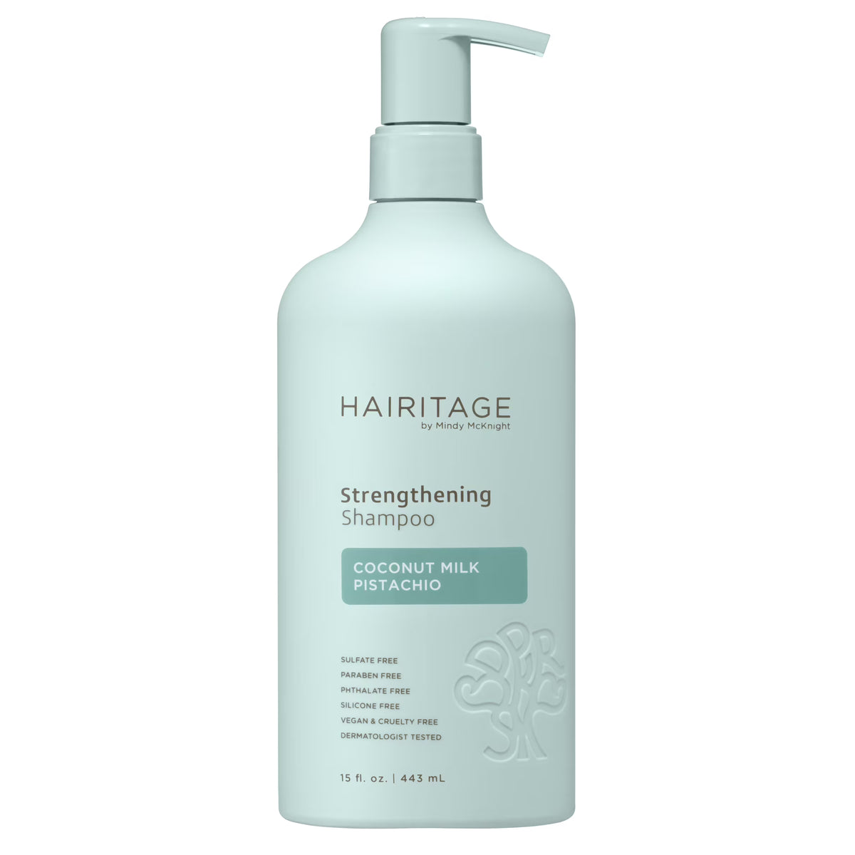 Hairitage Coconut Milk Pistachio Strengthening Shampoo for Dry Damaged Hair, 15 fl oz