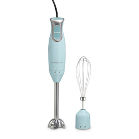 Hamilton Beach 2 Speed Immersion Blender with Stainless Steel Blending Wand and Whisk, Ice Blue