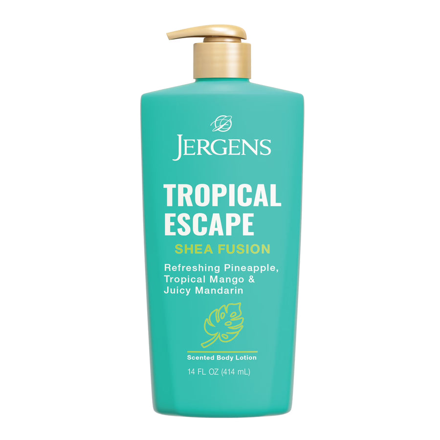 Jergens Shea Fusion Tropical Escape Scented Body Lotion with Shea Butter & Vitamin E for 24-Hour