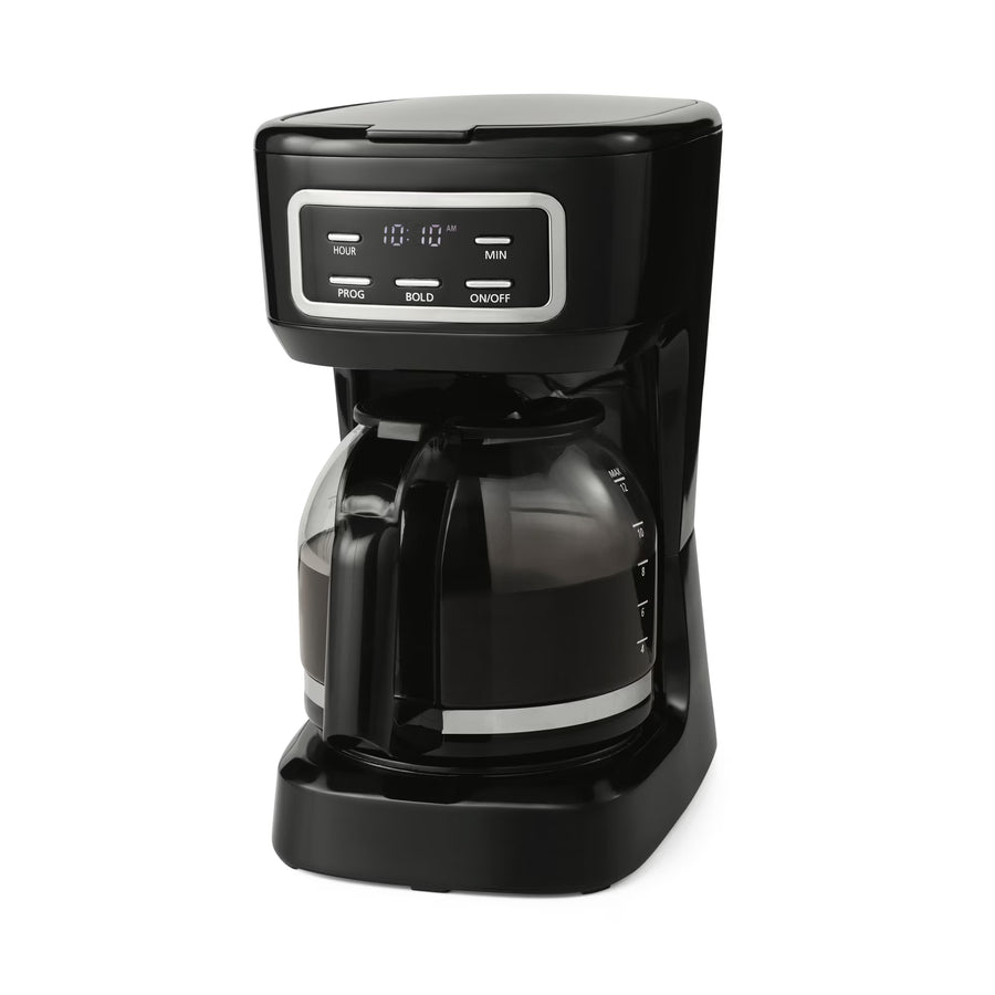 Mainstays 12-Cup Black Programmable Drip Coffee Maker